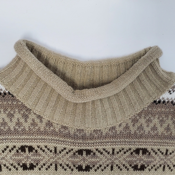 Dress Barn Geometric Pattern Turtleneck/Cowl Sweater- Women's- Size Medium - Picture 7 of 15